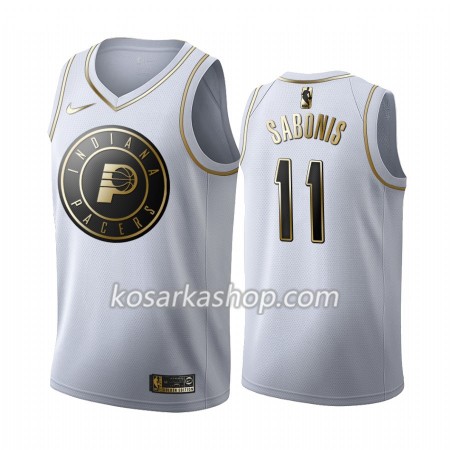 Dres Indiana Pacers Domantas Sabonis 11 Nike 2019-20 Bijela Golden Edition Swingman
